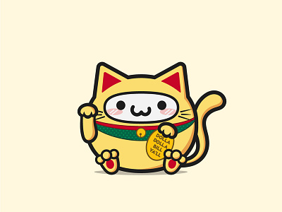 KHAB Character in Chinese lucky cat costume cartoon cartoon character chinese lucky cat cute illustration lucky cat lucky charms tea