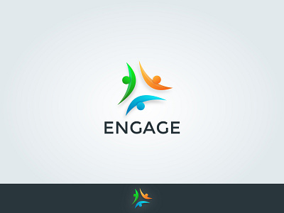 Engage logo branding design logo people people logo peoples vector