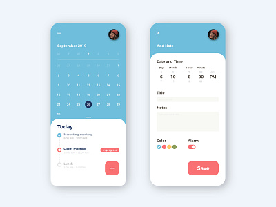 Calendar App Design by Ioana Ionescu on Dribbble