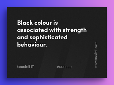 Colour Psychology - Black 000000 black colour gradient psychology touch4it