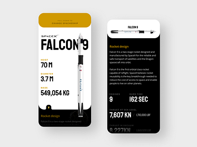 SpaceX App Concept app ios iphonex rocket rocketship ship space spacecraft starship
