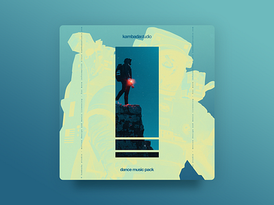 Kambada Dance Music Pack - Cover astronaut blues cover design gradient graphic design label music photoshop sky