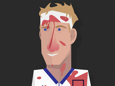 Terry Butcher football illustration