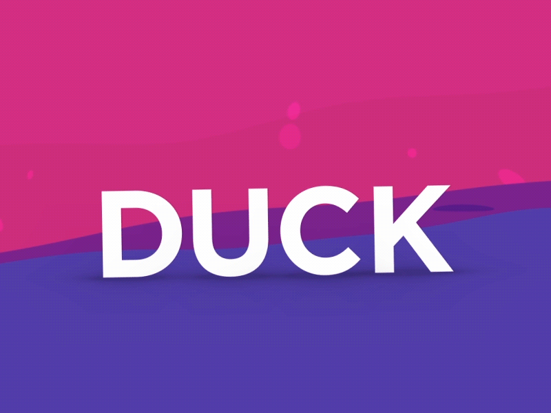 DUCK - Animated Text after effects animation gif typography