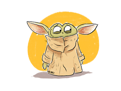 Baby Yoda characterdesign illustration