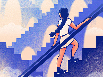 Upward Pathways digital art illustration