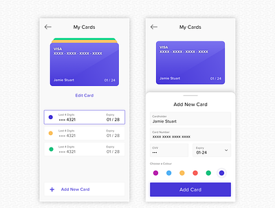 Add Credit Card add add card add payment checkout credit card credit card checkout dailyui dailyui 002 edit card form payment ui ux wallet