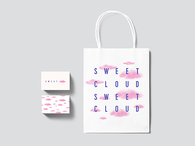 Sweet Cloud Store Collateral brand branding cloud design ice cream nitrogen pink purple sweet