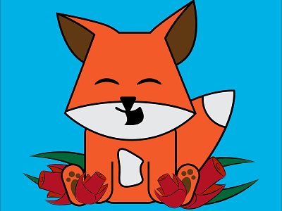 Little Fox color colorful cute animal cute illustration design drawing illustration vector