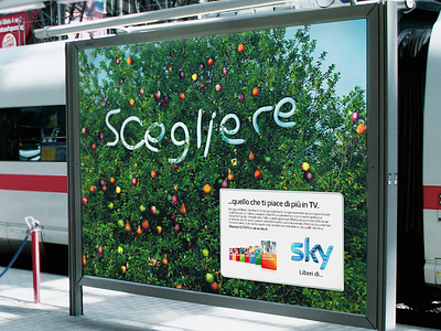 SKY TV(IT) BRANDING advertisement campaign typography