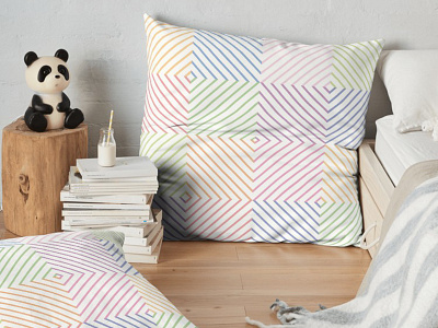 Pillow Modern abstract art line modern pattern pillow print