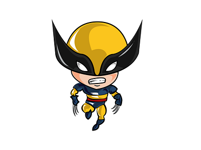 Wolverine Chibi Illustration adobe illustrator avengers chibi design illustration logan superhero vector wolverine xmen