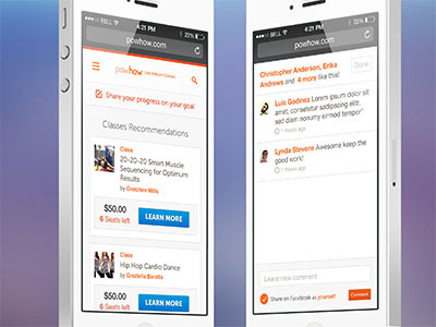 Powhow Mobile Views (Detail) feed mobile rate responsive