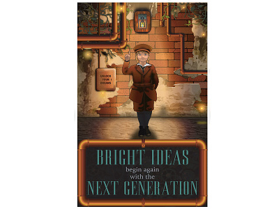 Industrial Poster - "Bright Ideas" illustration