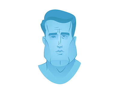 Man blue illustration man portrait vector