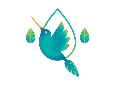 Humming Bird Logo Concept aroma bird brand debuts design drafted dribbble dribbleshot drop hummingbird leaf logo