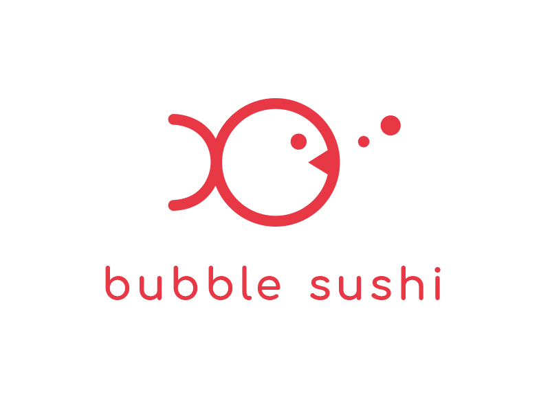Bubble sushi brandidentity branding dribbbleshot fish gif icons illustration japan logo players recentshots sushi