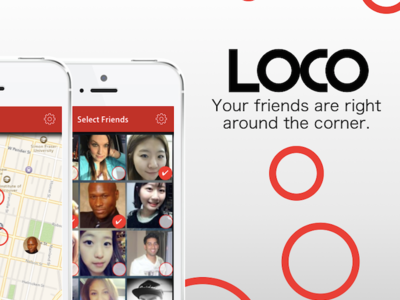 Loco App Design gps mobile app design social networking