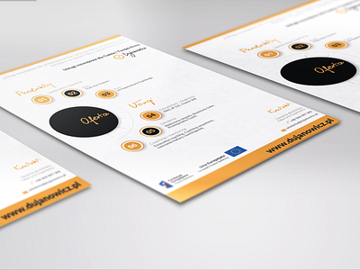 leaflet branding design graphic illustrator leaflet orange print visual identity web