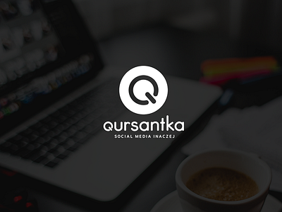 Qursatnka Logo social media agency branding design logo power social media vector woman