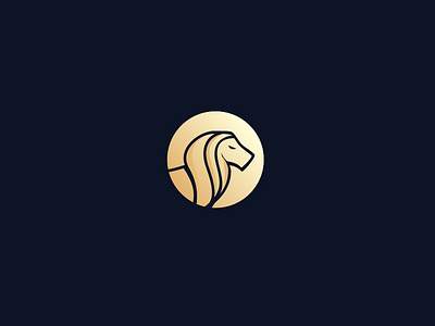 lion branding character consulting design elegant gold icons illustrator lion lionlogo logo luxury modern pictogram pictorial security simple tech technology