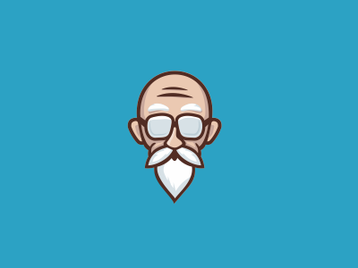 professor analytic apps bigdata branding character data design icon identity illustration illustrator logo logos mascots modern oldman professor scient tech technology