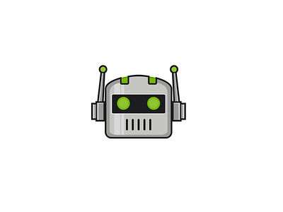 green robot apps branding business character design eco gradient green icon internet logo logos mascots modern robot robotics roboto simple tech technology