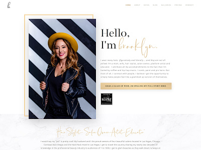 Brooklyn Cardenas broken grid business website personal brand personal branding personal website web design