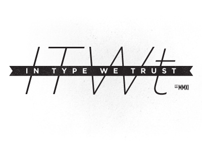 In Type We Trust blog logo type typography