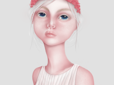 pink girl girl illustration innocence photoshop pure white