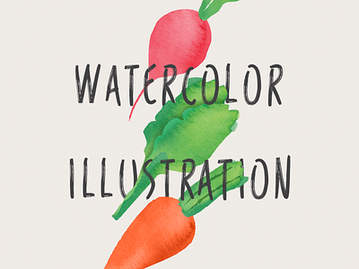 Watercolor Illustration beetroot carrot graphic illustration juice kale organic veggie watercolor