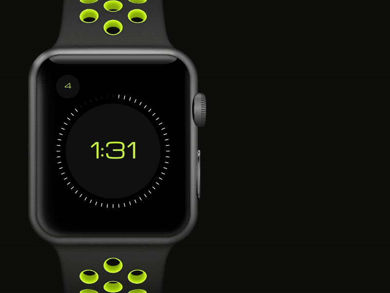 iWatch Nike+ Interface