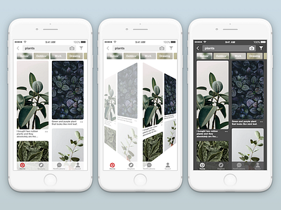 Pinterest - Session Mode - pt. 1 clay concept iphone mobile pinterest plants remix ui