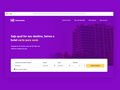 Hotel chain website design design interface purple ui ui design uiux ux web web design website