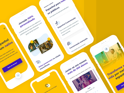 Clic Español - novo site - 03 design interface ui ui design uiux ux web web design website yellow