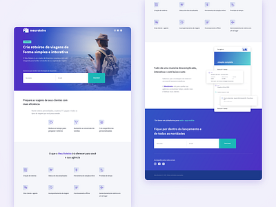 Meu Roteiro - landing page design interface landing page travel ui ui design uiux ux web web design website