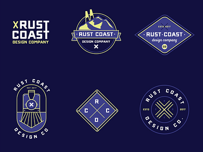 Rust Coast Badge Designs badges identity illustration typography