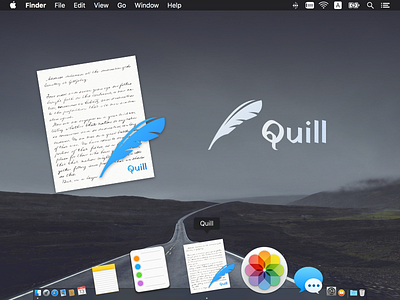 Icon for a writing app, Quill