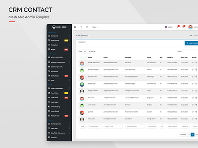 CRM Contact - Mash Able Admin Template admin admin dashboard admin dashboard template admin design admin panel admin template admin theme angular bootstrap bootstrap 4 bootstrap4 branding crm crm contect crm list dashboard sass ui ui ux design ui ux