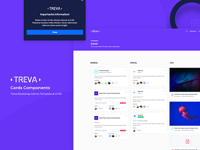 Cards Components - Treva Admin Template