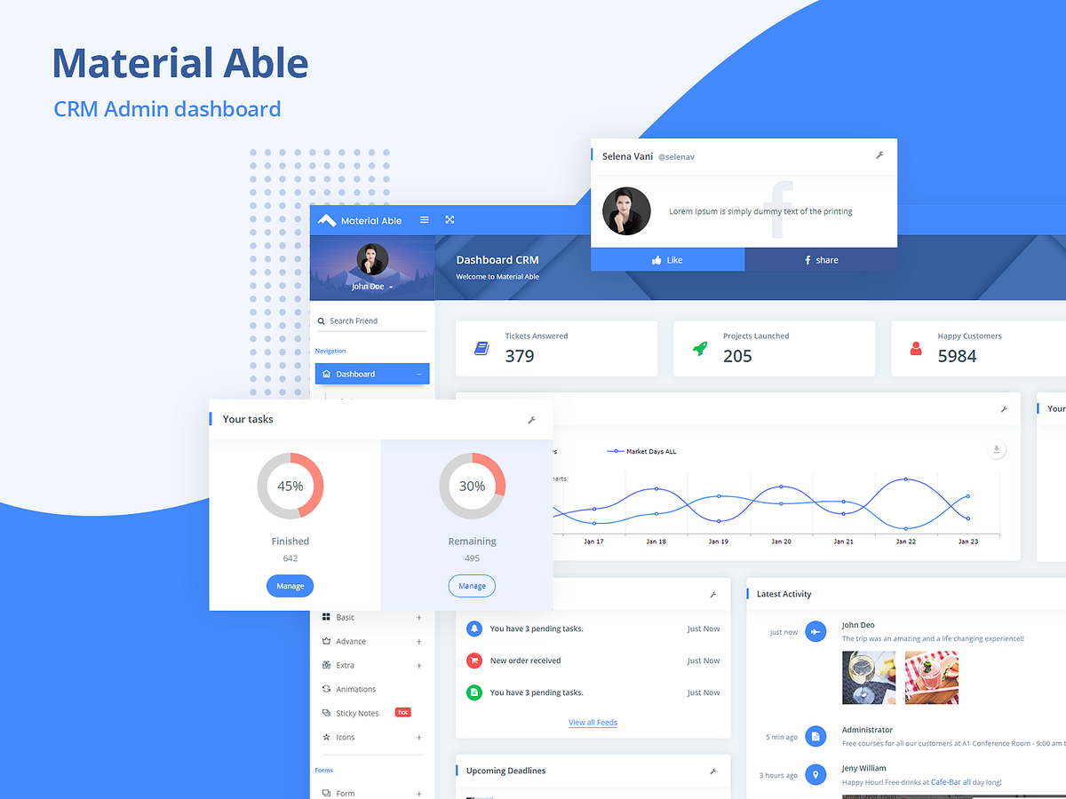 Flash Able Bootstrap 4 Admin Template by codedthemes on Dribbble