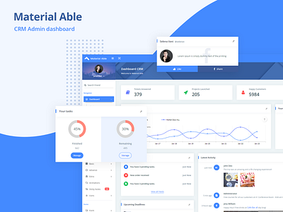 CRM Dashboard - Material Able Admin Template