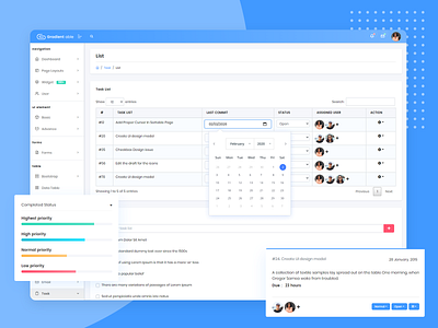 Task List Page - Gradient Able Admin Template