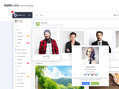 User Card - GURU able Admin Template