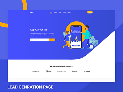 Lead Genration Page - Kraft8 Ui kit Template admin admin dashboard admin template admin theme bootstrap branding design lead generation sass ui ui ux design ui kit ui kit template uidesign uiux