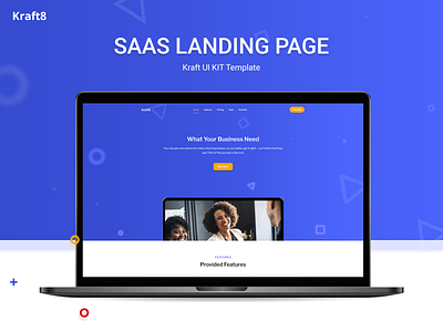 kraft8 UI Kit Template - Sass Landing Page