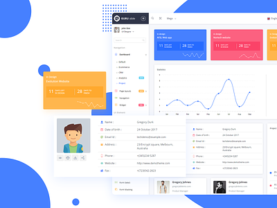 Project Dashboard - GURU able Admin Dashboards admin admin dashboard admin template angular angular 11 angular admin template angular dashboard dashboard dashboard ui profile project project dashboard project manager sass ui ui designer uidesign uiux user detail