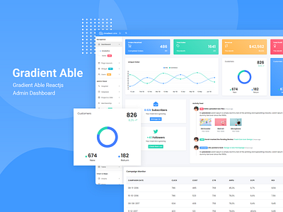 Gradient Able Reactjs Admin Dashboard