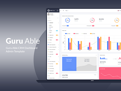 CRM Dashboard - Guru Able Admin Dashboards