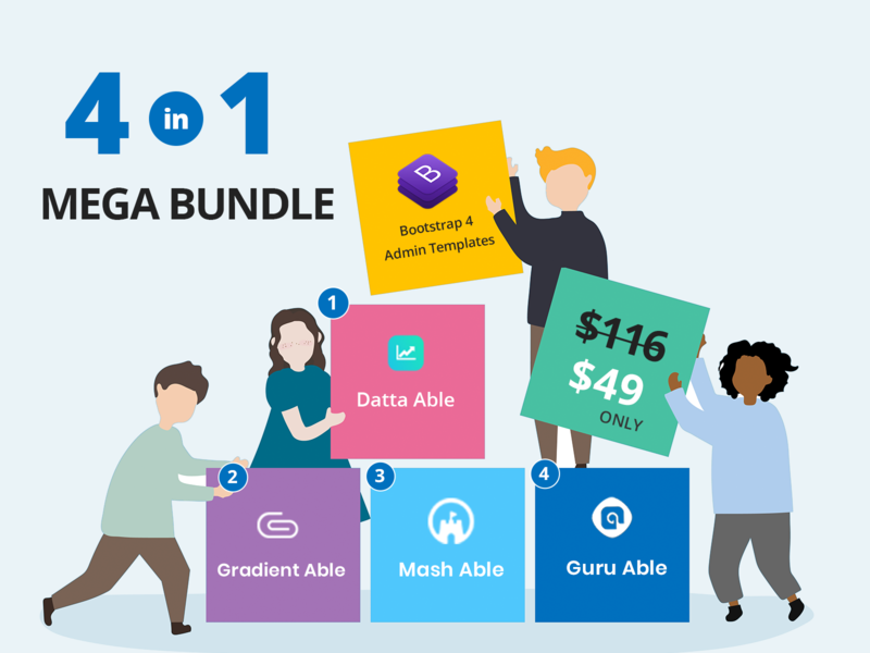 Bootstrap 4 Mega Bundle By Codedthemes On Dribbble